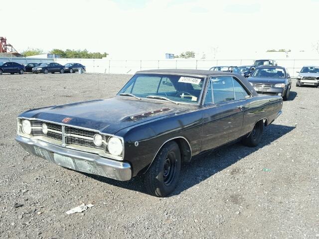 1968 Black Dodge Dart front left view
