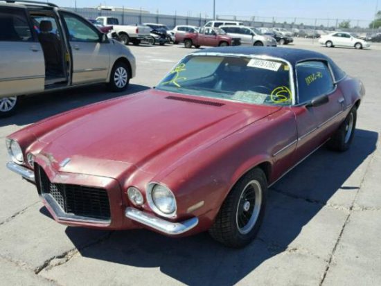 1970 Burgundy Chevrolet Camaro front left view