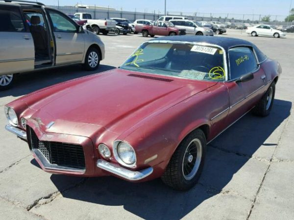 1970 Burgundy Chevrolet Camaro front left view
