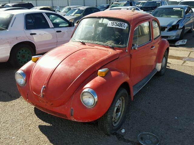 1973 Orange Volkswagen Beetle front left view