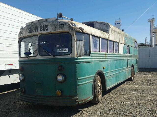front left view 1950 Green Show Bus