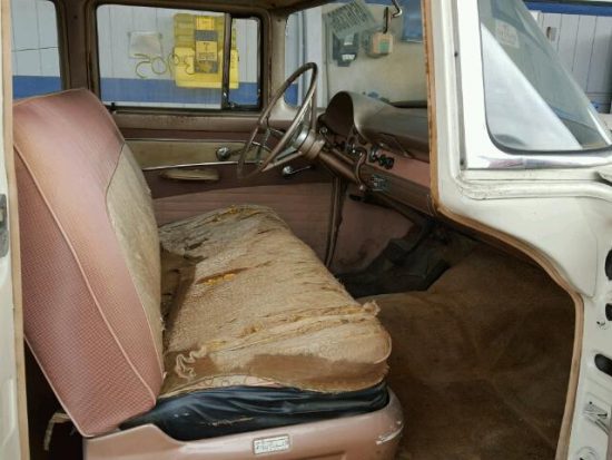 Inside front side of car view - 1956 2 Tone Ford Fairlane donated to Kars For Kids