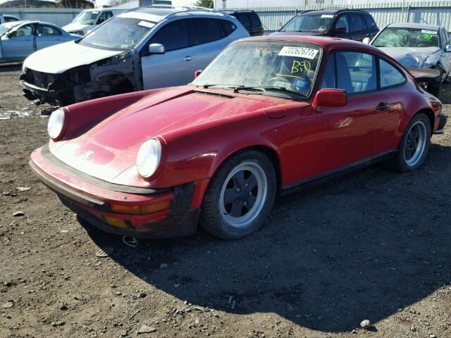 1986 Red Porsche 911 Carrera front left view