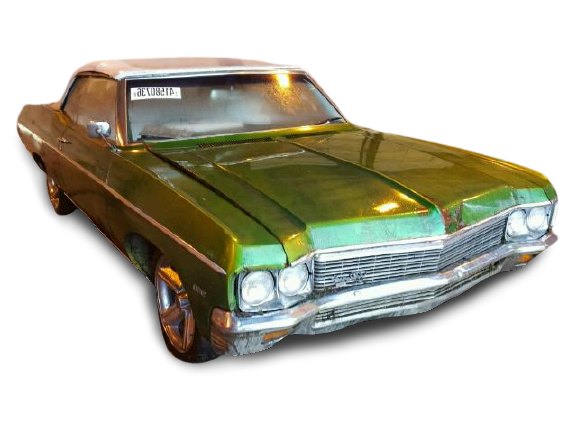1970 Green Chevy Impala donated to Kars For Kids - front left view