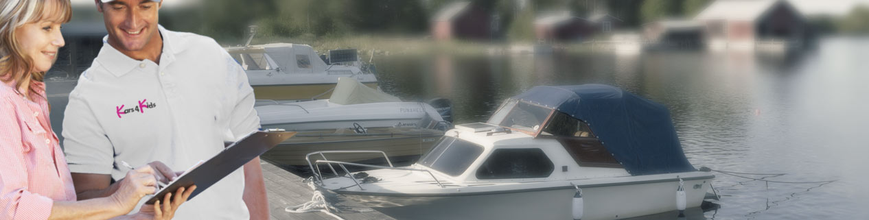 Boat donation form being signed