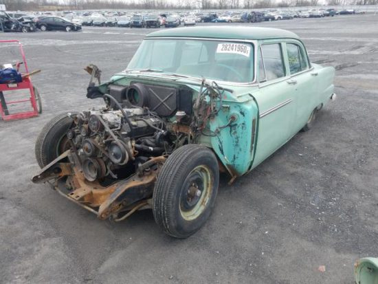 1955 Green Plymouth Gran Fury front left view