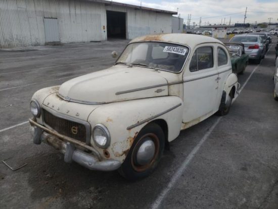 1960 Cream Volvo PV544 front left view