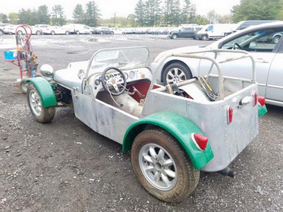 1964 Silver Lotus Super 7 rear left view