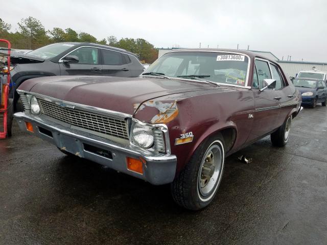 1972 Brown Chevrolet Nova front left view