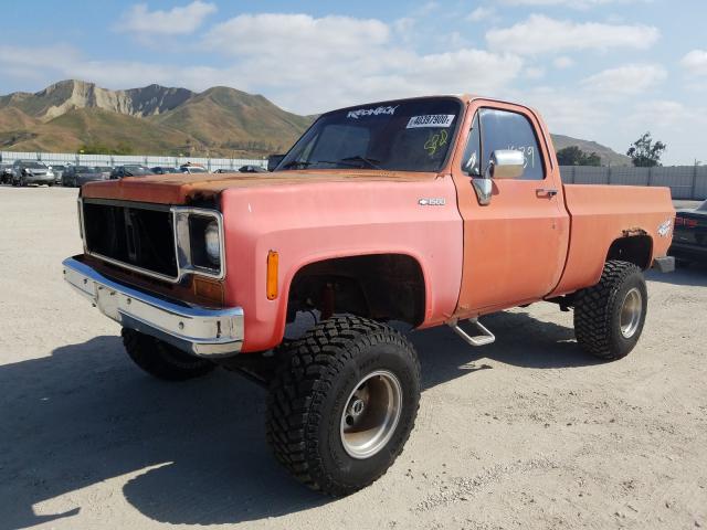 1973 Orange Chevrolet K10 front left view