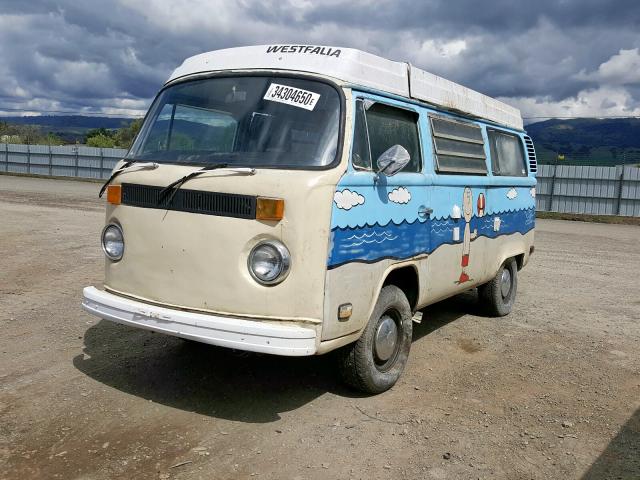 1976 Two-Tone Tan and White Volkswagen Vanagon front left view