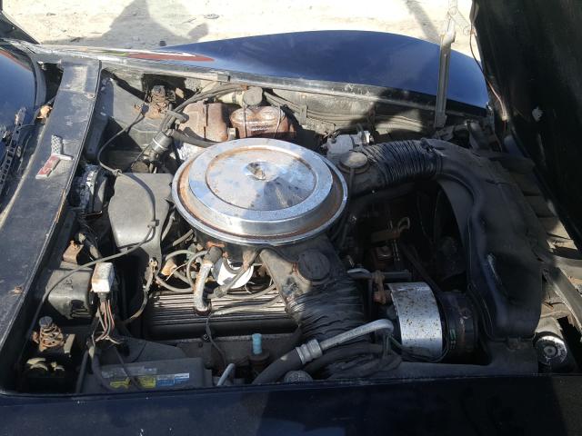 1980 Black Chevrolet Corvette engine