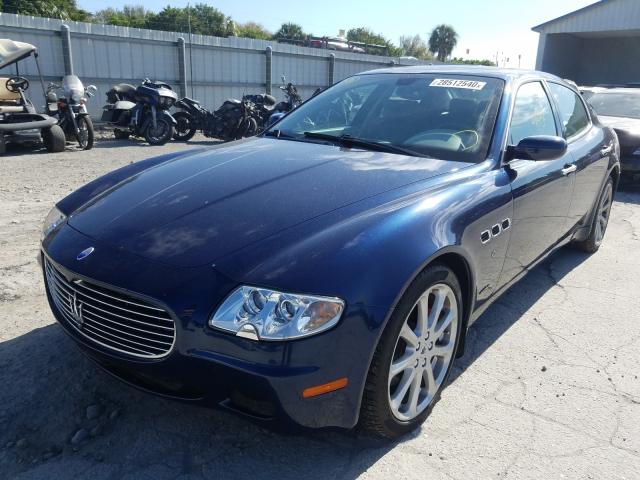 2005 Blue Maserati Quattroporte front left view