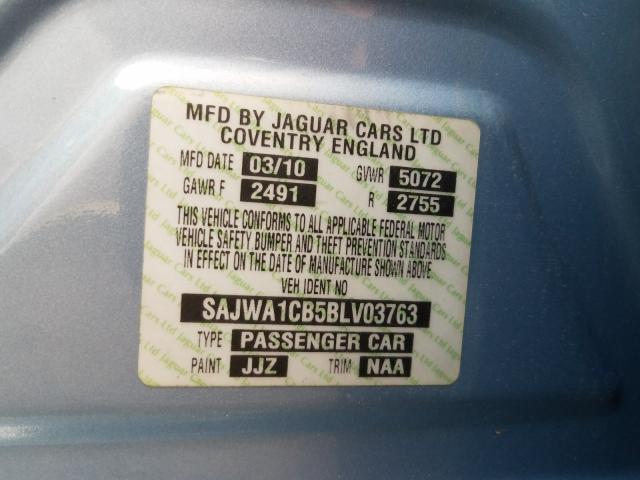 2011 Blue Jaguar XJ VIN