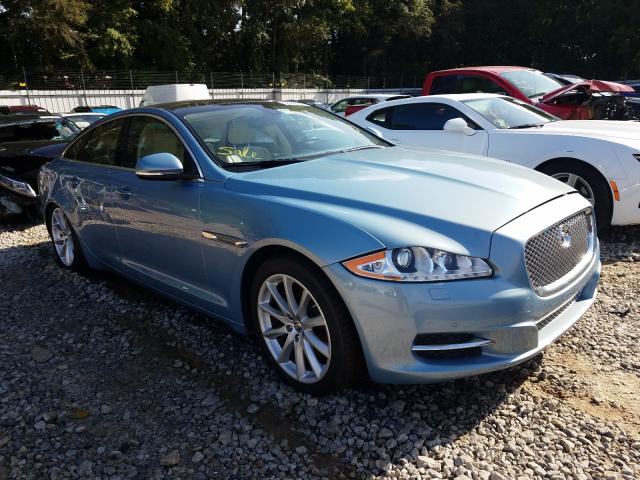 2011 Blue Jaguar XJ front right view