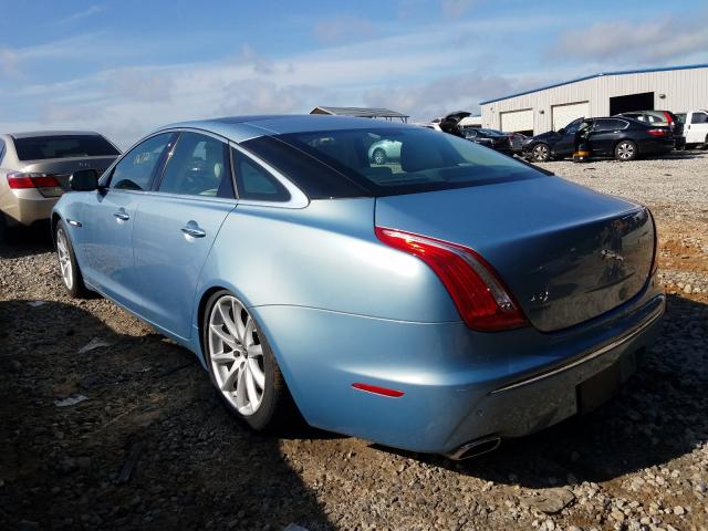 2011 Blue Jaguar XJ rear left view