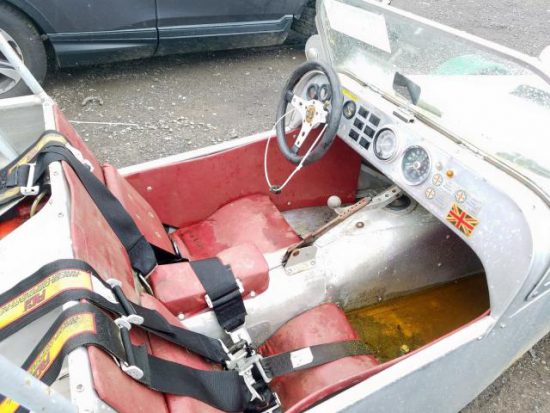 1964 Silver Lotus Super 7 front seat, right