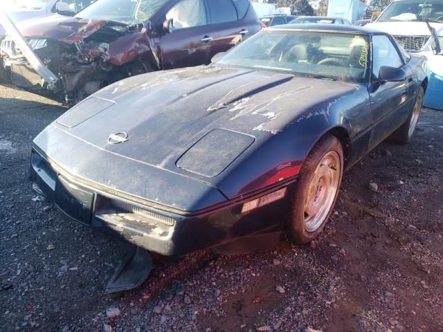 1989 Bright Blue Metallic Chevrolet Corvette front left view