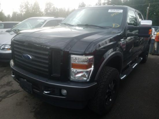 2008 Black Ford F-250 Super Duty - front left view