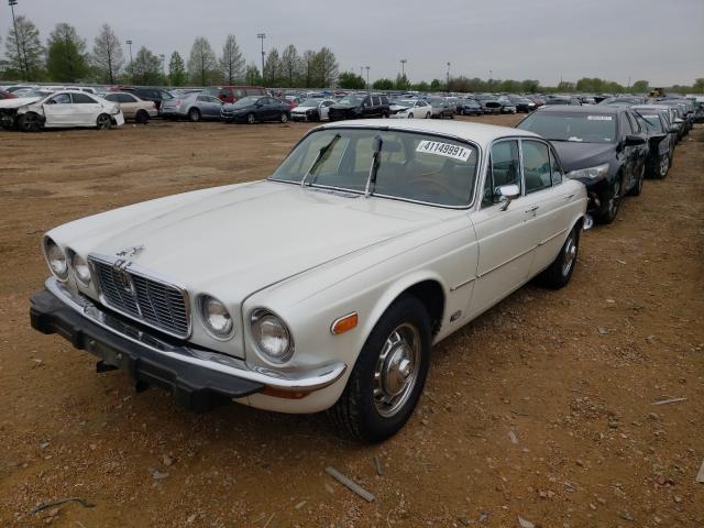 Front left view 1983 Cream Jaguar XJ