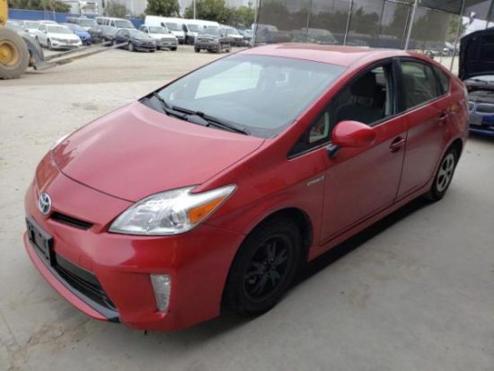 2014 Red Toyota Prius - front left view